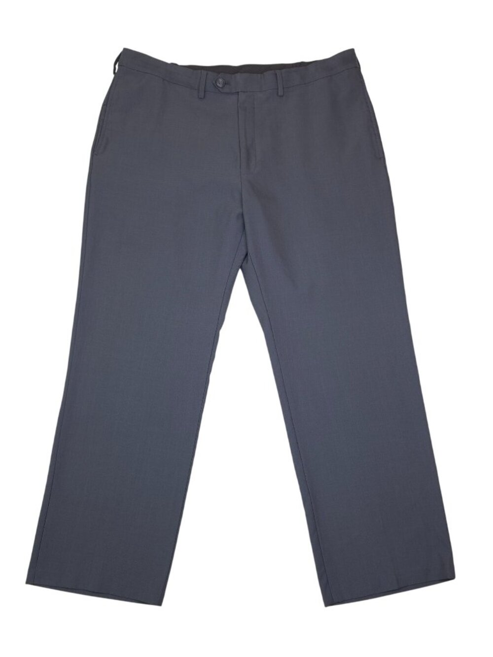 Haggar Mens Classic Fit Eclo Stria Dress Pants 38x30 Dark Gray Recycled Polyeste